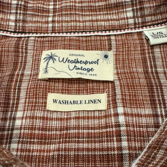 Weatherproof Vintage Washable Linen Button Down Shirt- Size L - Picture 2 of 7